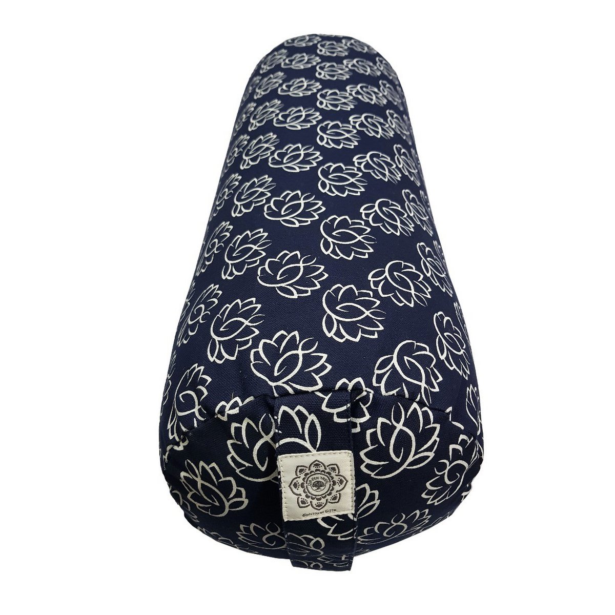 Yoga Bolster Print Navy Blue Lotus.