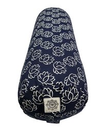 Yoga Bolster Print Navy Blue Lotus.