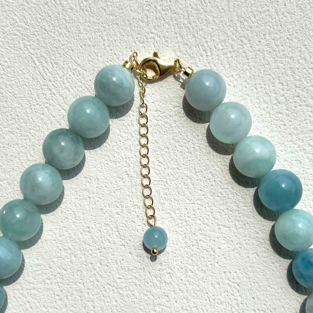 Collier aigue-marine et perles – Bijoux en cristal perlé de 10 mm