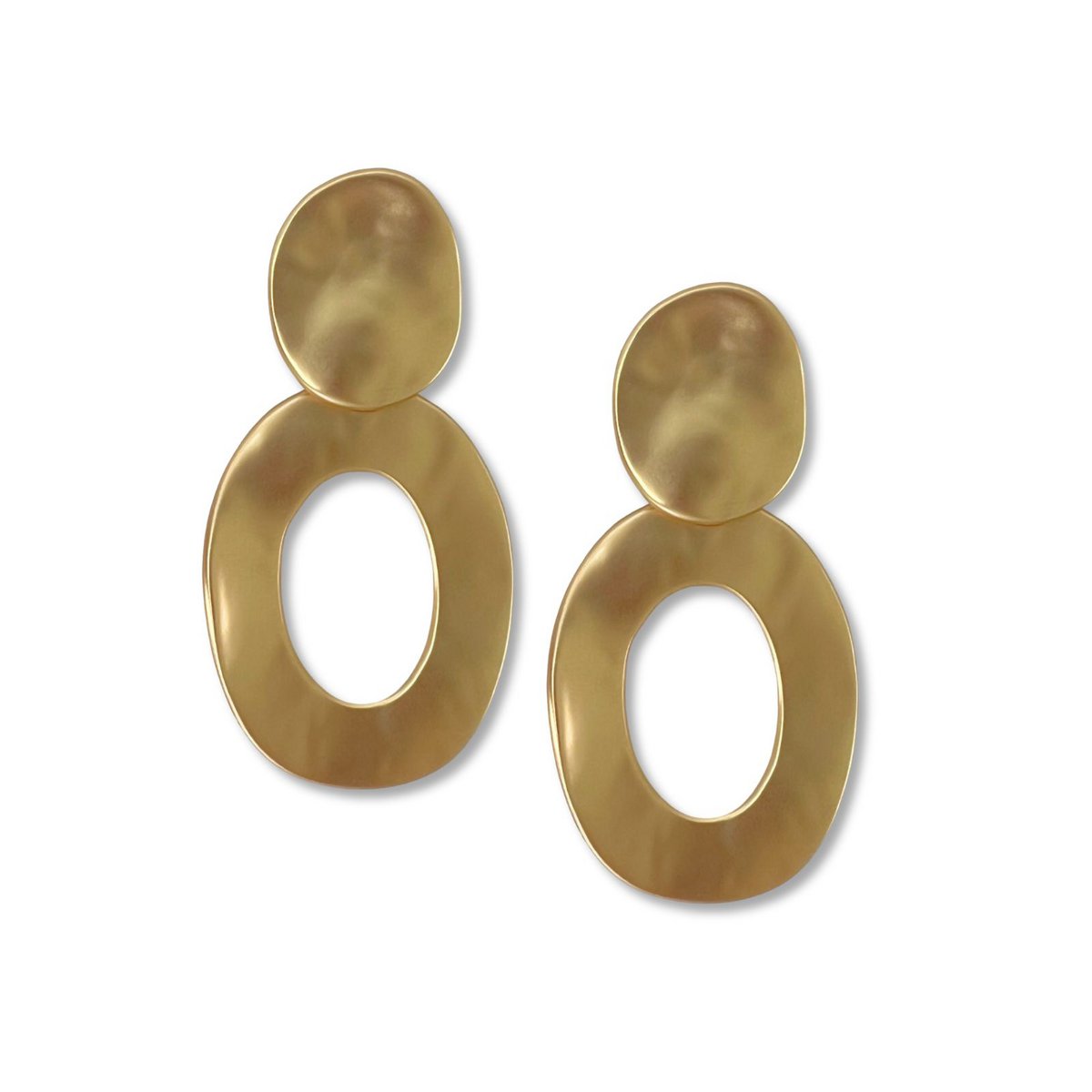 Boucles d'oreilles tendance Meij dorées