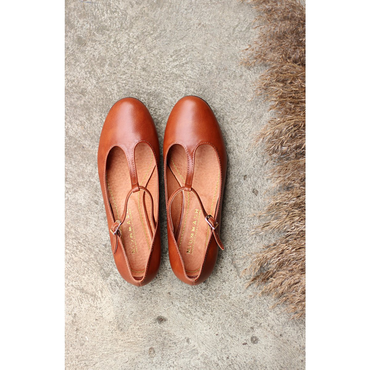 Lederballerinas - Lotta - Cognacbraun 34-42