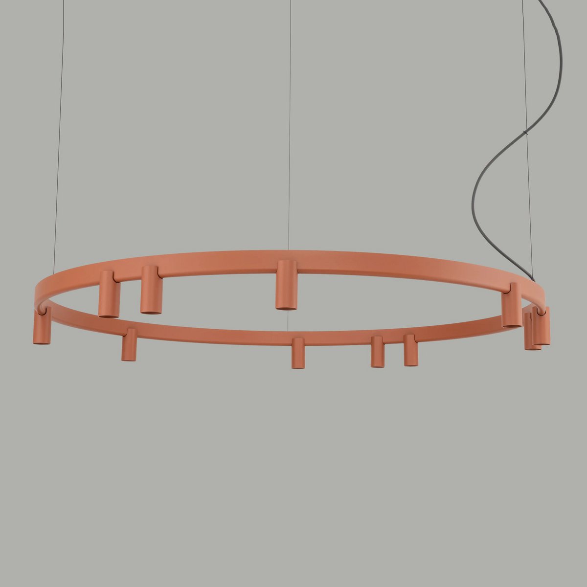 FOURTY ROUND LED Terrakotta-Pendelleuchte