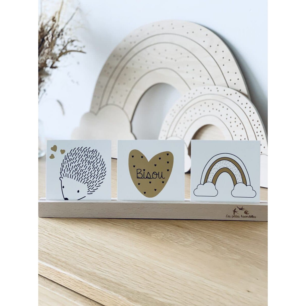 Wooden ruler - Cards & Photos Holder