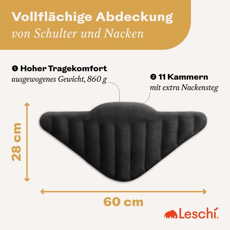 Bio-Körnerkissen, mikrowellengeeignet, Wärmekissen für Nacken & Schulter, Dreieck