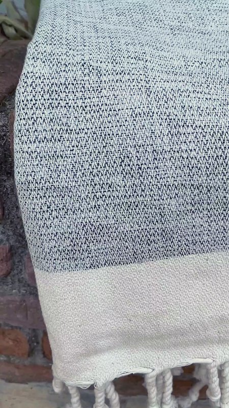 MANOLIA Telo Mare Hammam in Cotone – Leggero – Grigio - 180x100 cm