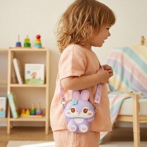 Ogi Mogi Toys Purple Bunny Bunte runde Umhängetasche