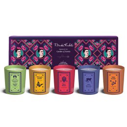 Duftkerzen satte Frida Kahlo Garden of Scent 5 x 45G - Sandal Oud, Midnight Jasmin, Rose Water, Lilac Blossom, Wild Orchid