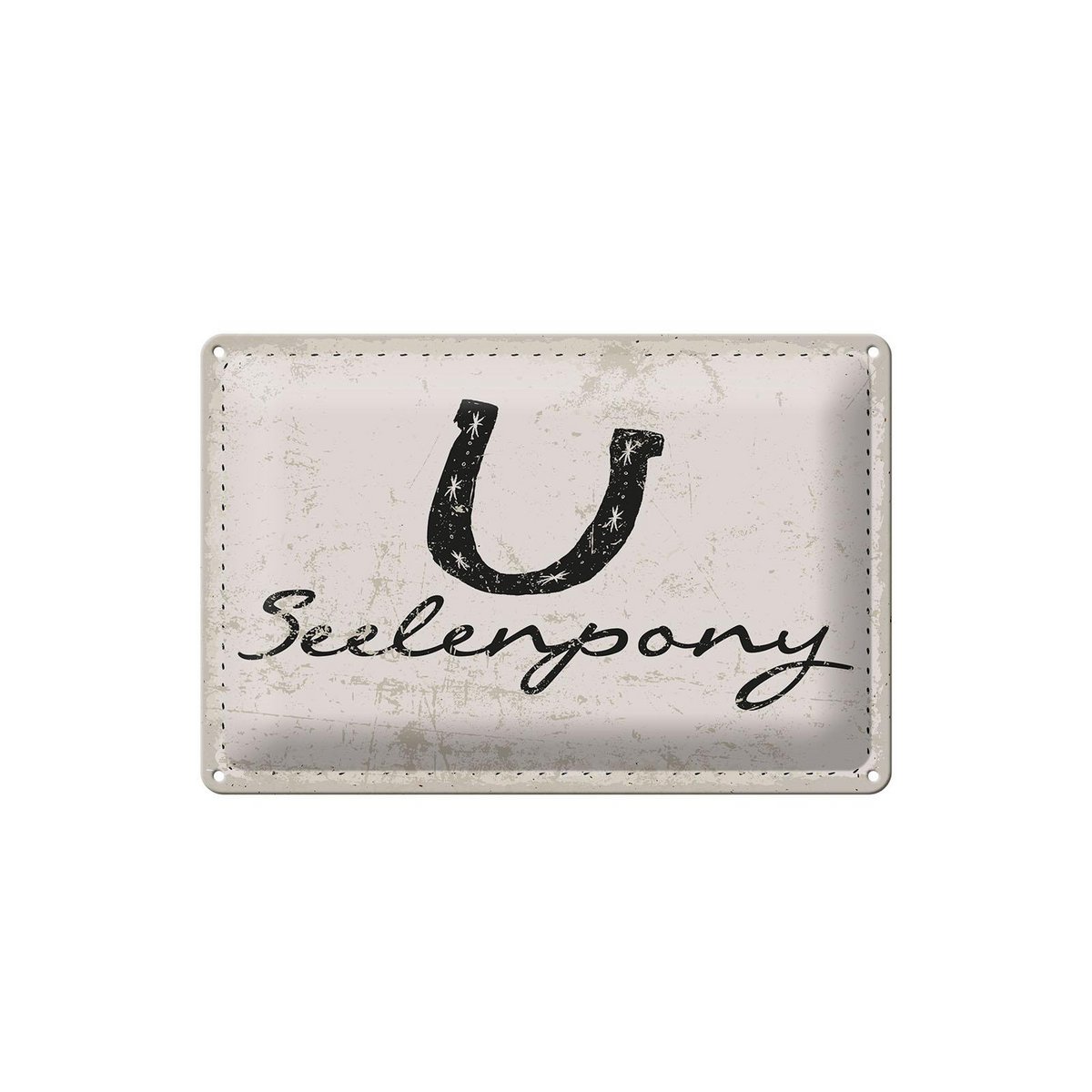 Blikskilt, der siger 20x30 cm soul pony hestesko dekorativt skilt
