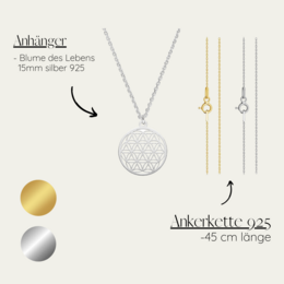 Collana fiore della vita 925