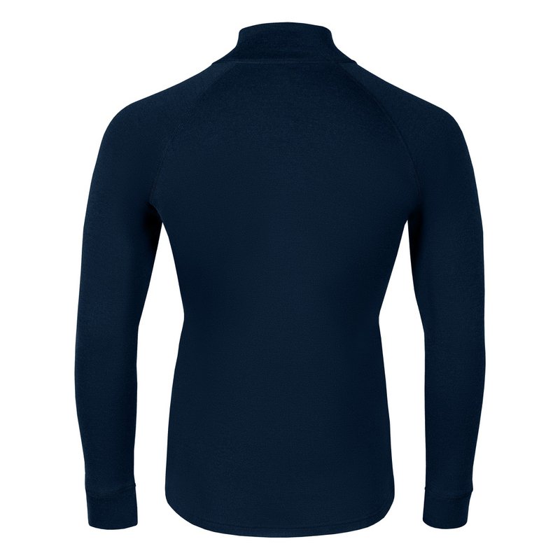 Men's Merino 250 Zip neck top 250gsm Dark blue