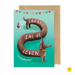 Greeting card Birthday Deckel (Folded Card)