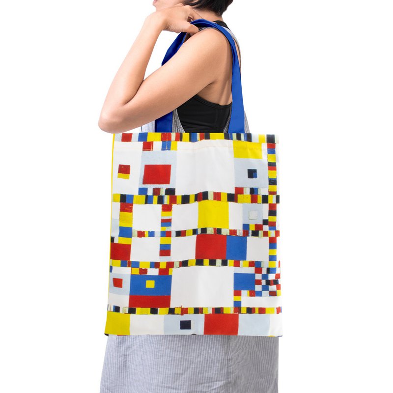 Bomuldsstoftaske Luxe, Mondriaan Victory Boogie Woogie