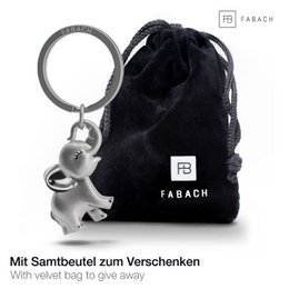 Portachiavi elefante "Jumbo" - simpatico ciondolo elefantino - portafortuna e regalo per gli amanti degli elefanti
