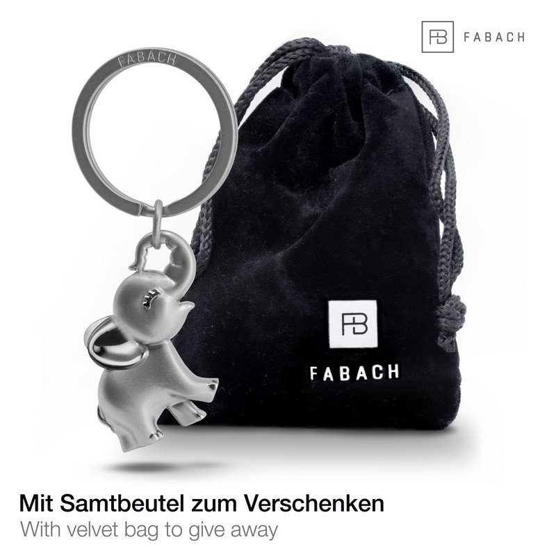 Portachiavi elefante "Jumbo" - simpatico ciondolo elefantino - portafortuna e regalo per gli amanti degli elefanti