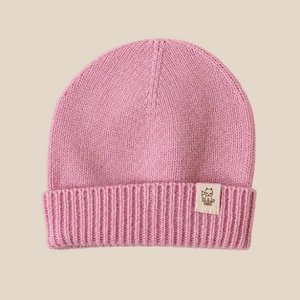 Merino & Cashmere beanie (Fine Knit)-Pink