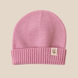 Merino & Cashmere beanie (Fine Knit)-Pink