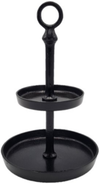 2 Laags Etagere - Candy - Black Antique