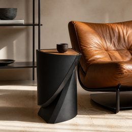 Torsiva Vegan Leather Side Table
