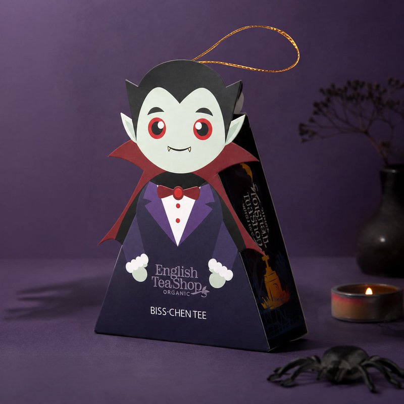 Halloween Geschenk Vampir "Biss-Chen Tee", BIO Tee, 1 Pyramidenbeutel