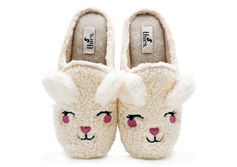thies 1856 ® Organic Rabbit Slipper vegan off white