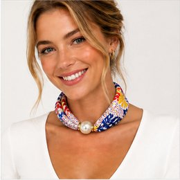 HS Pearl Scarf New Colors - Magnetic Pearl Closure