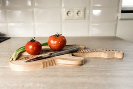 Planche à découper, planche à découper en bois en forme de guitare