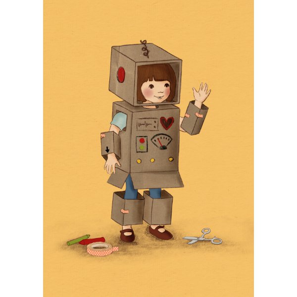 Postkarte Der Roboter