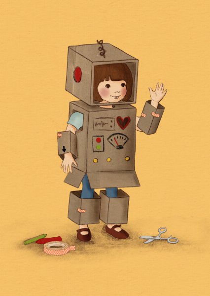 Postkarte Der Roboter