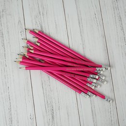 Pink træ HB -blyant med viskelæder, perfekt gave til studerende, kunstnere og lærere