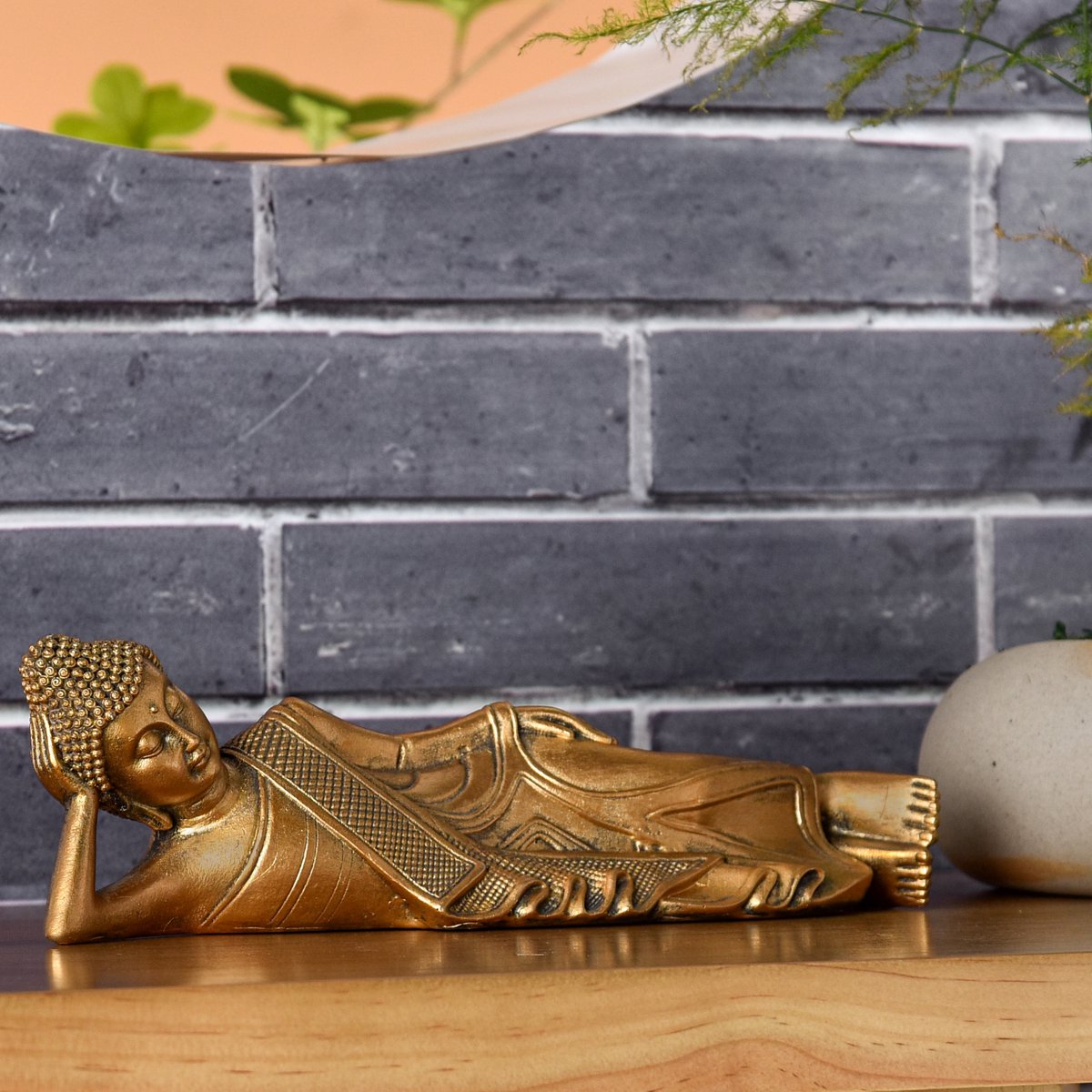Reclining Buddha Statue - Zen and Feng Shui Decoration - Lucky Object - Zen Gift Idea