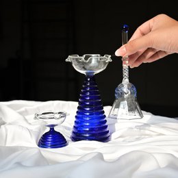 Kaarshouder | Theelichtje Diya Handgemaakt Messing | Glas