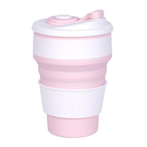 OPVOUWBARE SILICONE KOFFIEKOP ROZE HF