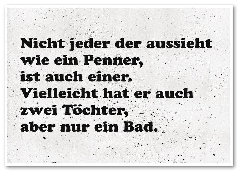 Postkarte "Penner"