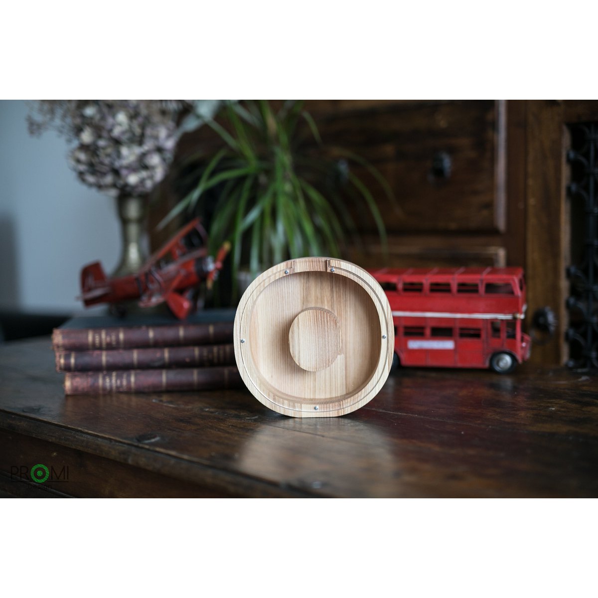Wooden Piggy Bank Lille, brevpengebank, møntkasse, træboksepenge, sparer pengeboks