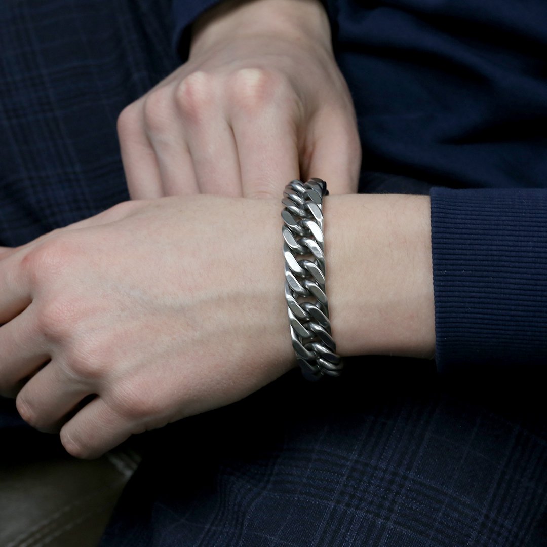 Frank 1967 Steel 7FB-0360 Stalen armband - 19,5 cm - Zilverkleurig