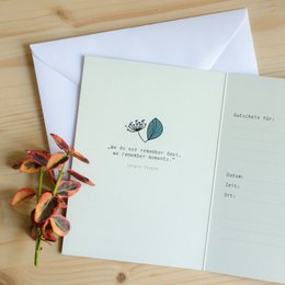 Folding card time instead of stuff, blue