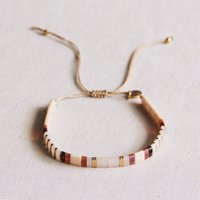 Tilabead Bracelet Taupe / Nude / Goldplated