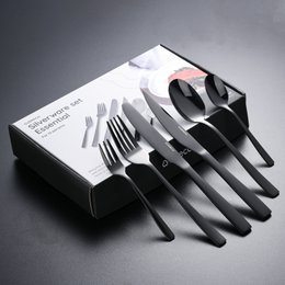 Besteckset Essential – 12 Personen / Schwarzer 18,0-Edelstahl