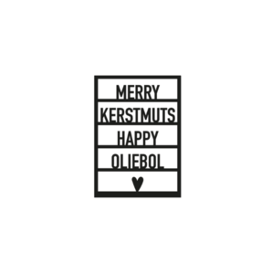 Postcard Merry christmas happy oliebol -S13-