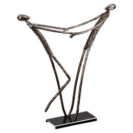 Figur Paar Emotion, silberfarben H.29 cm