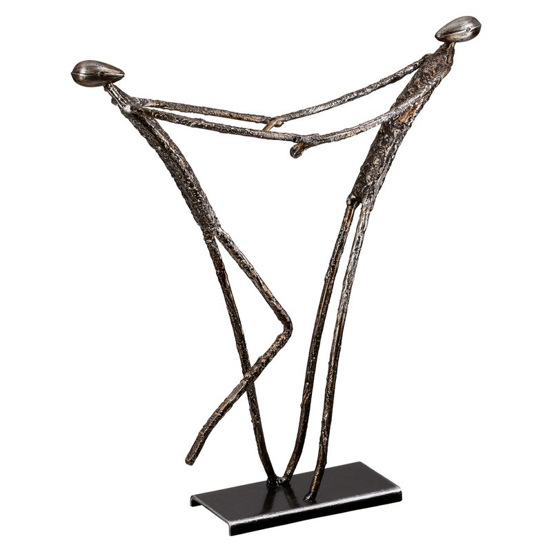 Figur Paar Emotion, silberfarben H.29 cm