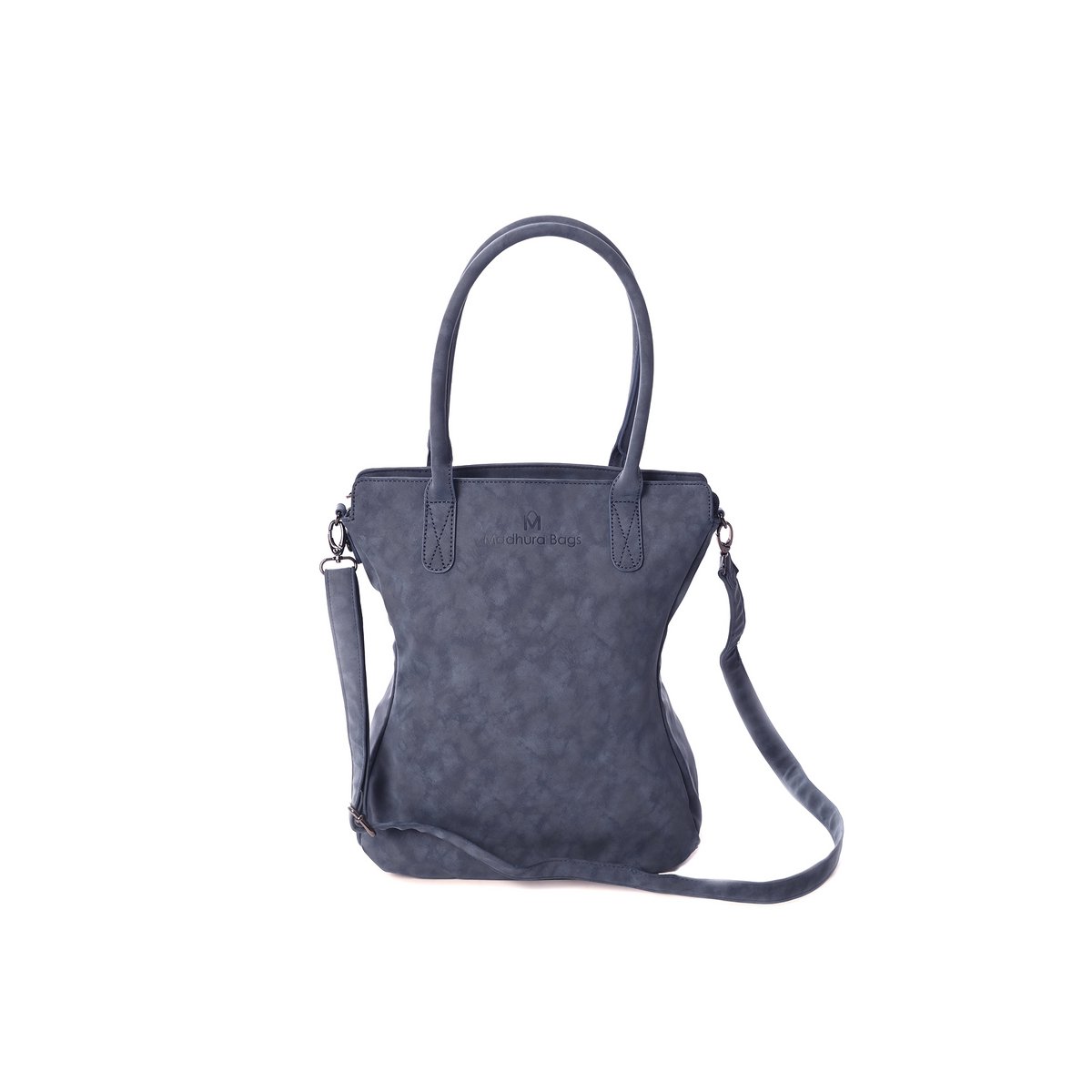 Hand/shoulder bag Dark blue curvy design