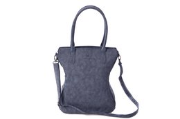 Hand/shoulder bag Dark blue curvy design
