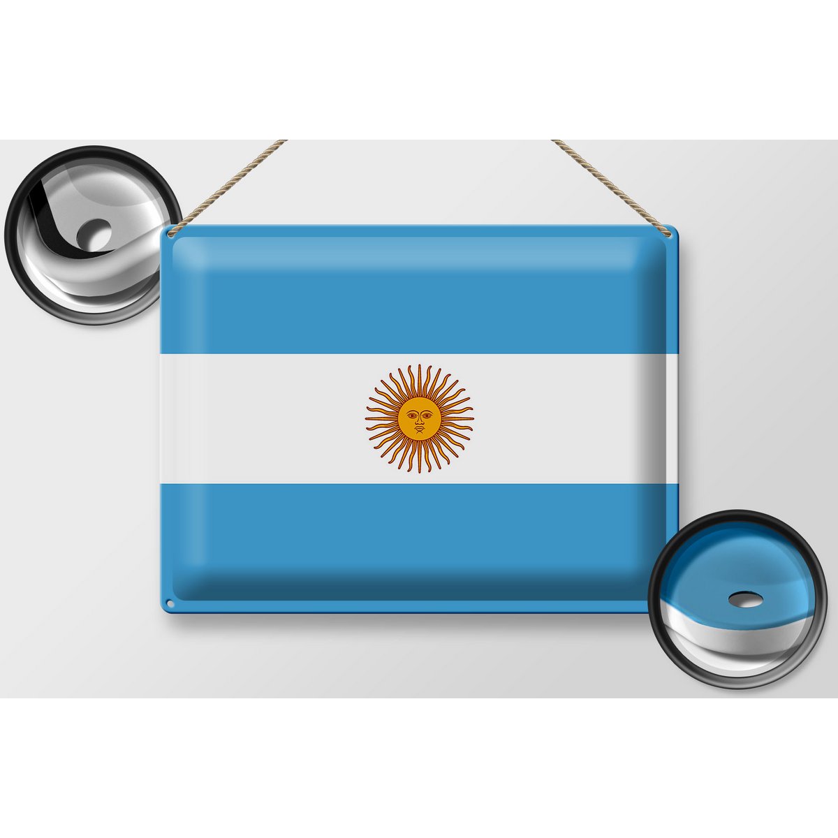 Tin Sign Flag Argentina 40x30cm Flag of Argentina