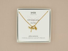 Ketting rock, brave wings, zilver of goud stainless steel