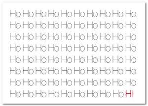 Postkarte "HO HO Hallo"