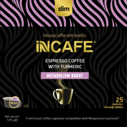 iNCAFE SLIM espresso coffee, 25 Nespresso comp. capsules