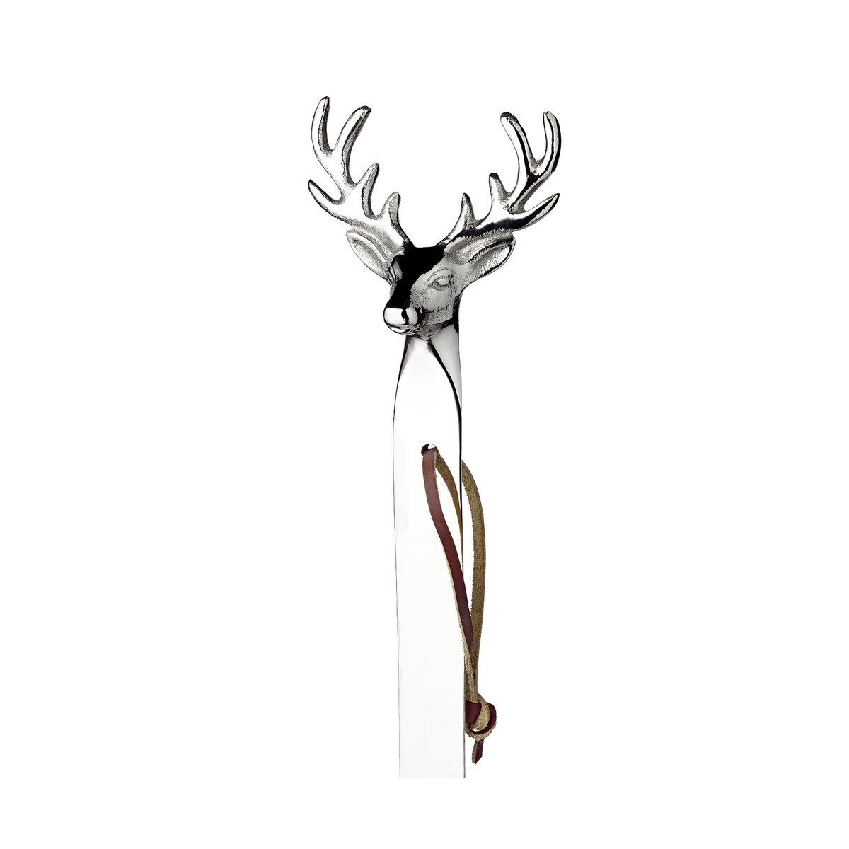 Shoehorn deer L 55 cm, nickel-plated, highly polished