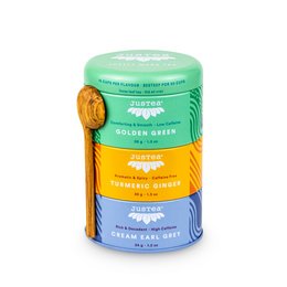 JustEA -Trio Assortid-Gasmert Tea - Green Tea - crème Earl Grey - Gift de thé - Blik de conception de luxe