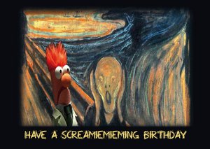 Kaartje - Screaming birthday